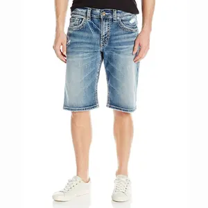 Katoenen Spandex Heren Korte Custom Broek Jeans Licht Wassen Overalls Cargo Broek Jean Korte Broek Denim Leverancier Mannen Shorts Broek Broek