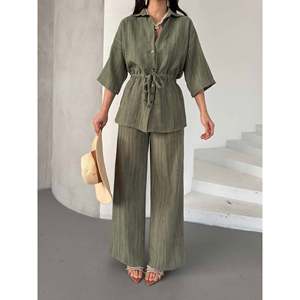 Shirt and <b>Trousers</b> Set - Khaki - Product Image 3