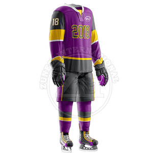 Dernier design, haute qualité, nouvelle arrivée, uniforme de hockey sur glace, service OEM, équipe personnalisée, respirant, léger, 100% polyester - Product Image 4