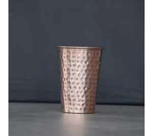 Gobelet en verre de conception martelée en cuivre pur Oreretrove-articles de service et verres avec Benefits-300ML ayurvédique - Product Image 3