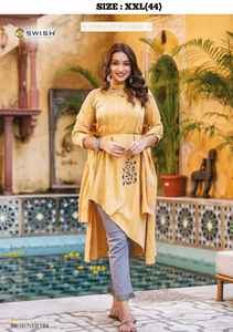 Pantalon Kurti de travail en viscose riche Liva au design moderne le plus tendance avec le fournisseur Dupatta de Surat India - Product Image 2