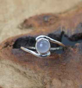 Bague style bohème en argent fait à la main bijoux en argent sterling 925 Quartz rose pierres précieuses bague tendance bijoux pour femmes cadeau pour elle - Product Image 3