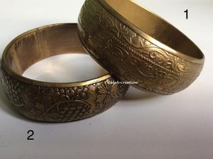 Hand <b>Engraved</b> Brass <b>Bracelet</b> Bangle Traditional Handmade Metal Cuff Jewelry for Women and <b>Men</b> - Product Image 6