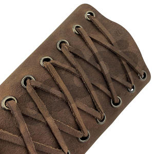 Gelang kulit Full Grain, Pelindung tangan pelindung pergelangan tangan untuk olahraga luar ruangan, latihan menembak busur untuk Panah 2 Set 2 - Product Image 4