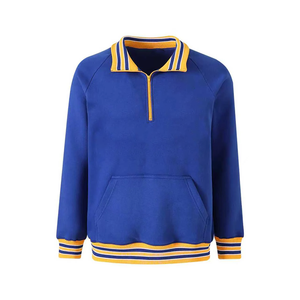 Sudadera Negra de Invierno con Cierre de Cremallera de un Cuarto SGRho |   Sudadera Unisex con Logotipo Chenille en la Parte Delantera y Ribete Acanalado |   Estilo Varsity Transpirable de Secado Rápido - Product Image 1