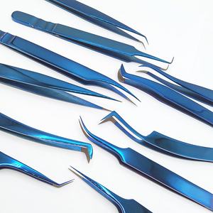 Pince à cils Volume russe en acier inoxydable avec pointe en fibre modèle d'applicateur de cils à prise durable - Product Image 5