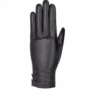 Gant en cuir véritable pour femmes, nouveau Design de mode, hiver chaud, noir - Product Image 5
