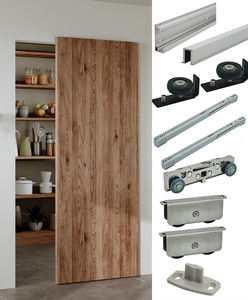 Sistema <span class=keywords><strong>de</strong></span> <span class=keywords><strong>Puertas</strong></span> Corredizas Flotantes <span class=keywords><strong>de</strong></span> <span class=keywords><strong>Madera</strong></span> Sólida Moderna con Herrajes Ocultos <span class=keywords><strong>para</strong></span> Decoración <span class=keywords><strong>de</strong></span> Interiores <span class=keywords><strong>de</strong></span> Cocina, Sala <span class=keywords><strong>de</strong></span> Estar y Dormitorio - Product Image 1