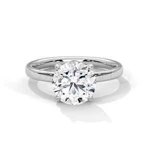Bague en argent sterling 925 avec diamant solitaire pour femme en diamant Moissanite taille ronde avec clarté VVS dans un nouveau style tendance - Product Image 3