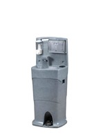 Station de lavage des mains sur roues SUNRISE PH-120 avec pompe à pied, réservoir d'eau potable de 60 L pour les chantiers de construction