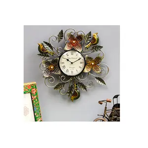 פרח ציפור מתכת קיר שעון למכירה בסלון דקורטיבי שעוני קיר מותאם אישית גודל וצורה הנמכר ביותר מחיר