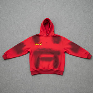 Wholesale Custom Logo Winter <b>Hooded</b> Sweatshirts Cotton Fleece 3D Embroidery Heavyweight Oversized Zipper-Up Boxy Pullover Men's - Product Image 1