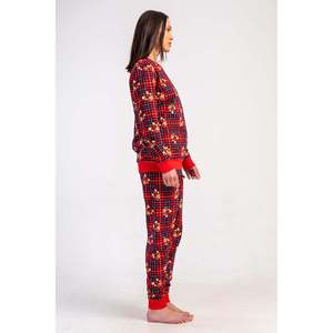 Completo Pigiama da Donna a Collo Tondo con Maniche Lunghe e Polsini - Nuovo Rosso - Nuovo Rosso - Product Image 4