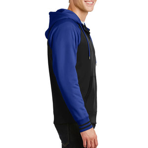 Sudadera con capucha y forro polar deportivo para hombre negro verdadero Azul Real - Product Image 3