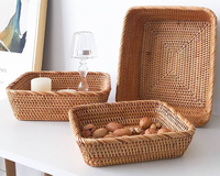 PRODUITS UNIQUES Panier de rangement multifonctionnel en bambou écologique personnalisable pour fruits, pain, légumes, cuisine