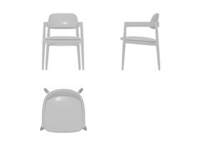 Nordic Modern Solid Wood Dining <b>Chair</b> <b>with</b> Leather Cushion Backrest <b>Armrest</b> Simple Home Hotel Furniture for Restaurant Villa Use - Product Image 2