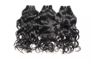 100% cutícula Natural alineada indio ondulado virgen cabello humano trama plana máquina de un solo donante doble cinta cruda paquetes sin procesar - Product Image 3
