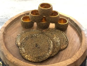 Ronds de serviette, ronds de serviette en rotin, ronds de serviette en osier, décor de table - Product Image 5