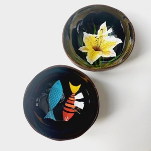 Vitrapro-tazón de cáscara de Coco pulido con logotipo personalizado, 100% Natural, bajo, para batidos, ensaladas, velas, Coco - Product Image 1