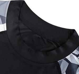 Rash Vest Ropa de protección Impreso Anti-UV Impermeable Protección solar Logotipo personalizado de alta calidad MMA Training Rash Guard - Product Image 5