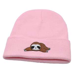 Bonnet d'hiver en cuir avec pompon motif camouflage tissé Logo Bonnets tricotés Designer 3D brodé personnage de dessin animé - Product Image 3