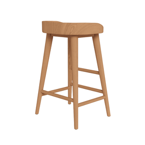 Taburete de Bar Moderno y Minimalista de Madera de Teca Sólida para Isla de Cocina, Bar en Casa, Hotel y Restaurante - Product Image 5