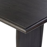 Table à manger en bois massif à double piédestal, finition rustique, forme carrée, beauté naturelle, pour la maison, le bureau, la cuisine, le restaurant