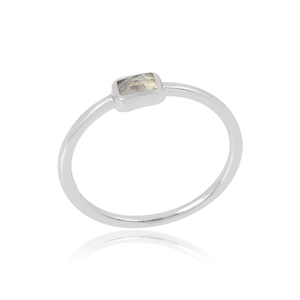 Anillos minimalistas de diseño simple, plata de ley 925, piedra lunar, anillo de piedra preciosa natural para joyería de moda, exportador mayorista de anillos - Product Image 1