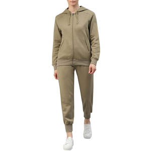 Low Moq Custom Design Women <b>Tracksuits</b> Outdoor Use Women Clothing Solid Color <b>Plain</b> <b>Tracksuit</b> - Product Image 1