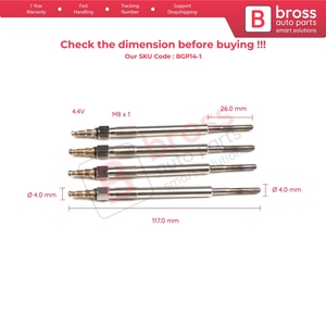 BGP14-1 4 Pcs <b>Heater</b> Glow <b>Plugs</b> GX2117 N10579802 for - Product Image 5