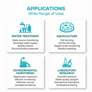 पोर्टेबल डिजिटल घुली ऑक्सीजन मीटर टेस्टर पेन ओएम एक्वाकल्चर मछली तालाब झींगा खेती पानी की गुणवत्ता मॉनिटर 0-20.00 मिलीग्राम/एल - Product Image 5