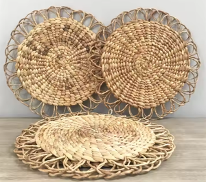 Meilleur choix VietChoice 100% napperon en jacinthe d'eau écologique naturel personnalisable en vrac pour les occasions de fête OEM ODM Vietnam - Product Image 6