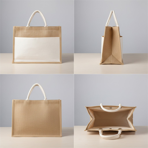 Custom Logo Printed Dyed Shopping Bag <b>Zipper</b> Closure Cotton Handles | Eco Friendly Reusable <b>Tote</b> Grocery Promotional Packaging - Product Image 4