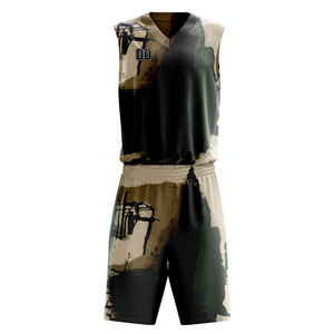 Ensemble de maillot et short de basket-ball de qualité supérieure, en polyester léger, matière respirante et séchage rapide, confortable à porter - Product Image 1