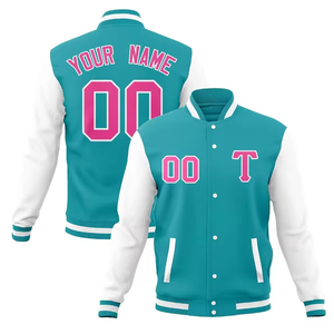 Chaqueta con letras de cuero y cuerpo de lana personalizada para adultos y jóvenes de alta calidad, chaqueta de invierno cálida de estilo informal para hombres - Product Image 1