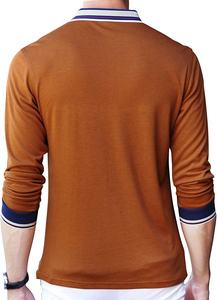 เสื้อโปโลลำลองผ้าฝ้ายแขนยาวสำหรับผู้ชาย,เสื้อกอล์ฟแฟชั่นสำหรับฤดูร้อนแบบสั่งตัด - Product Image 2