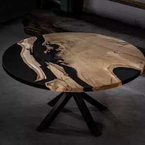 BRINGING <b>RESIN</b> and WOOD Best Quality Luxury Home Furniture Solid Walnut Wood Restaurant Dining Coffee River Kitchen <b>Epoxy</b> - Product Image 6