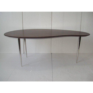 Marco de Metal plateado pulido, hecho a mano, de alta calidad, con tapa de madera redonda clásica - Product Image 2