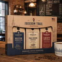 Coffret cadeau de café personnalisé AT PACK avec fenêtre, sachets de café, emballage haut de gamme pour torréfacteur, promotion de la marque de café spécialisé