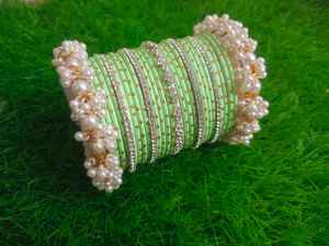 New Eid Collection Women's Rhinestone Embroidery <b>Bangles</b> Sets Customized Embroidered Designs Chudiyan Set For Ladies - Product Image 2