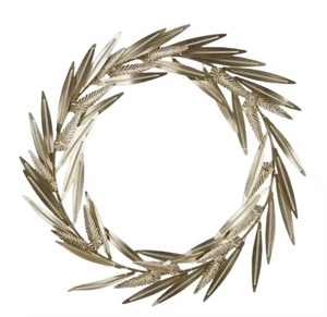 Élégante couronne en or simple pour les mariages et la décoration intérieure Accent mural contemporain et élégant fabriqué en Inde Taille personnalisable - Product Image 5