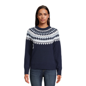 Confortable hiver saison femmes pull ras du cou en V rayé conception personnalisée grande taille pleine manches Slim Fit femmes pull - Product Image 2