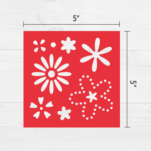Ensemble de pochoirs à dessin réutilisables en PET, modèles de fleurs pour la marquage de cartes - Product Image 5