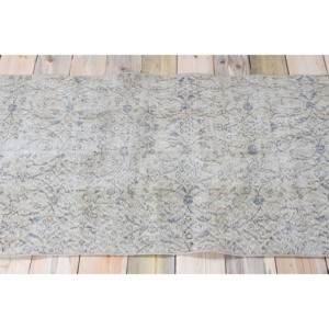 Tapis de 2,6 x 4,9 pieds, petit tapis vintage, tapis beige, tapis floral - Product Image 3