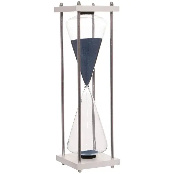 Ampulheta de metal para uso em escritório doméstico, vidro preto com 30/60 minutos, mais vendido, hora de decoração para decoração de casa, preço baixo