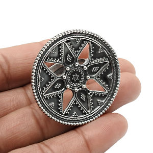 Bague réglable en argent uni pour elle 925 argent sterling oxydé Look ethnique bague élégante artisan indien bijoux faits à la main inde - Product Image 3