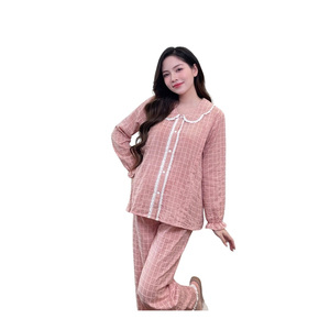 Best Choice Tussar Silk Fabric Maternity Casual Wear Set Breathable Not Discolored With Custom Logo Bulk B755 - Product Image 1