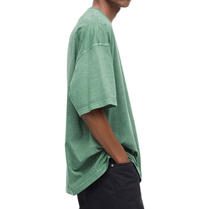 เสื้อยืดของผู้ชายผ้าฝ้ายพิมพ์ลาย100% ทรงหลวมทรงหลวมโอเวอร์ไซส์สีพื้นโพลีเอสเตอร์/ ผ้าฝ้ายปกติดีไซน์ตามสั่ง - Product Image 4