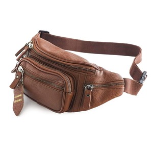 Riñonera de moda de cuero genuino 2025 para hombre, riñonera negra para hombre, bandolera multifunción para hombre, bolso de viaje - Product Image 6