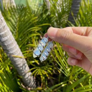 จี้โอปอลหินอัญมณีทำมือลวดห่อด้วยกระสุนและดินสอดีไซน์แบบจี้โอปอล - Product Image 2